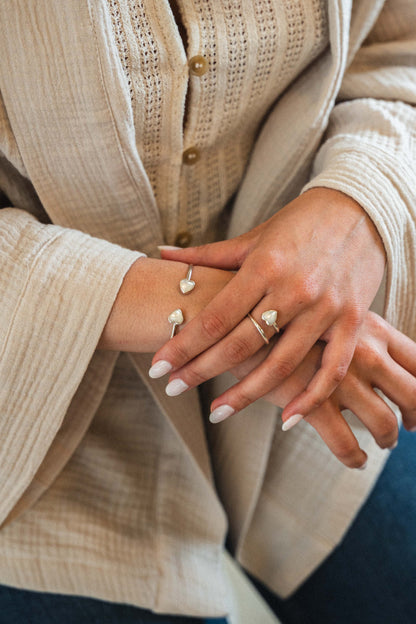 Pearl Heart Cuff