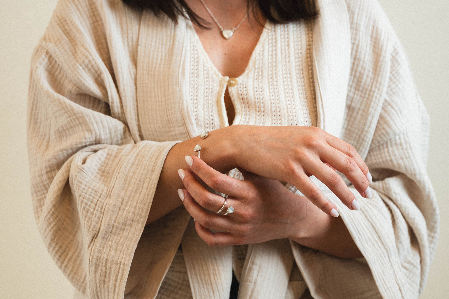 Pearl Heart Cuff