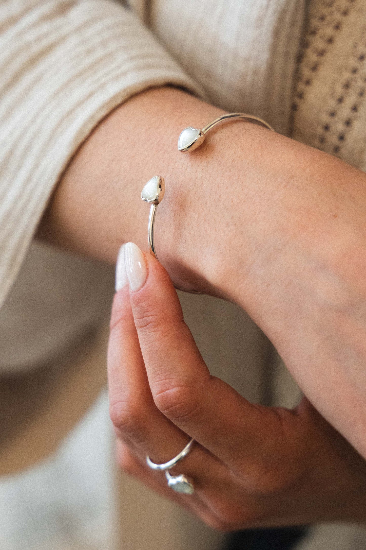 Pearl Heart Cuff