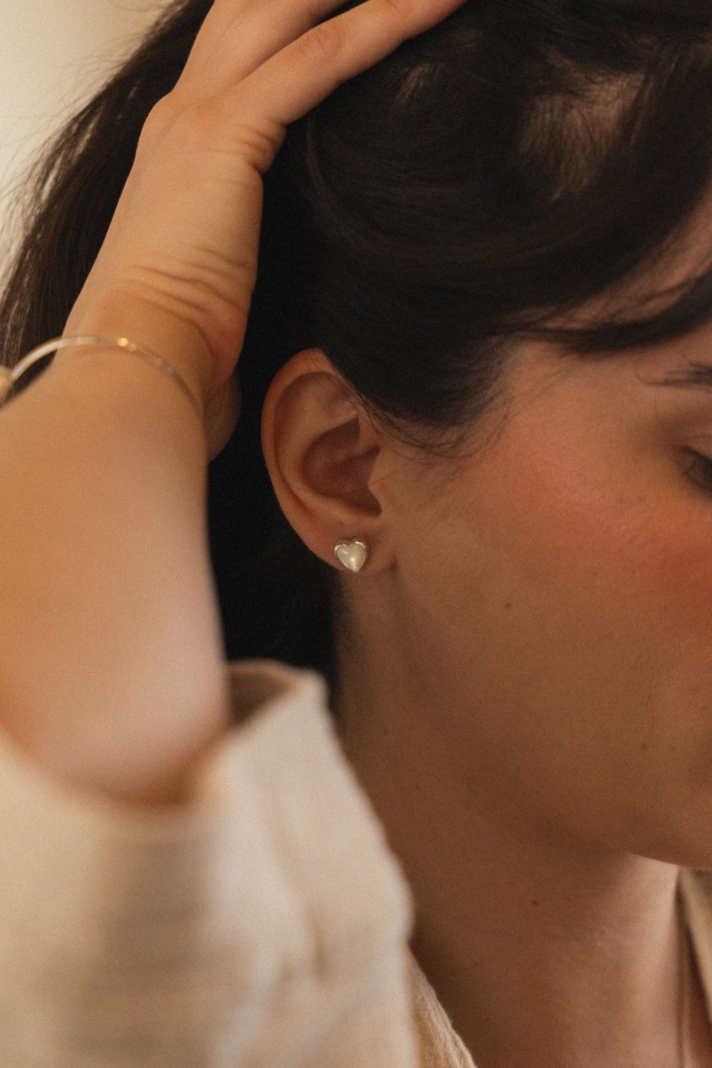 Pearl Heart Earrings